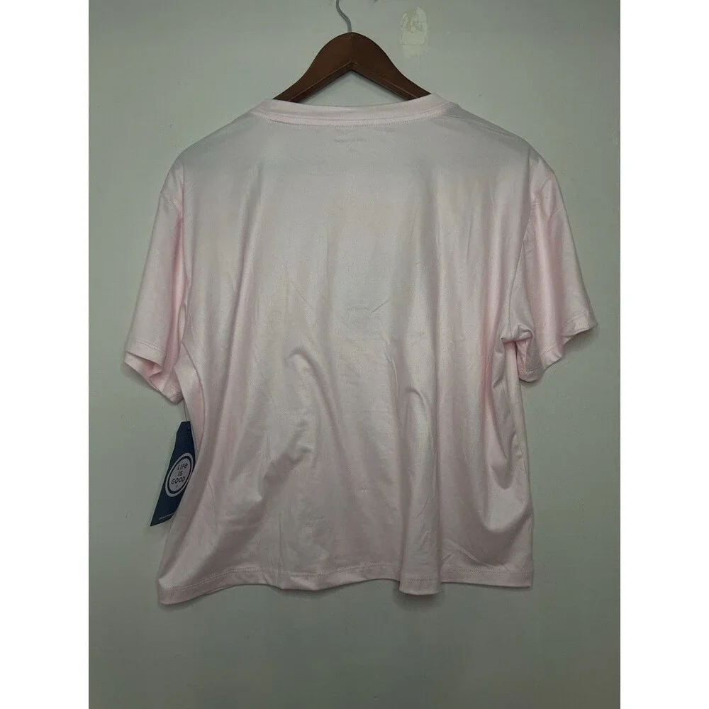 Life Is good Sleep Women's Large Light Pink Coffee Graphic Tshirt - Picture 4 of 4